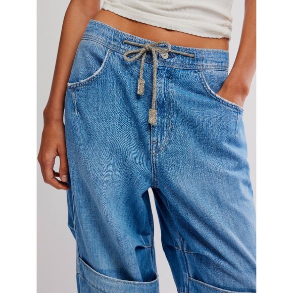 Free People Logan Cinched Cargo Jeans - Picture 9 of 13